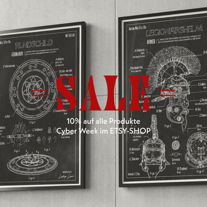 Cyber Week im Etsy-Shop, Archäologische Illustrationen